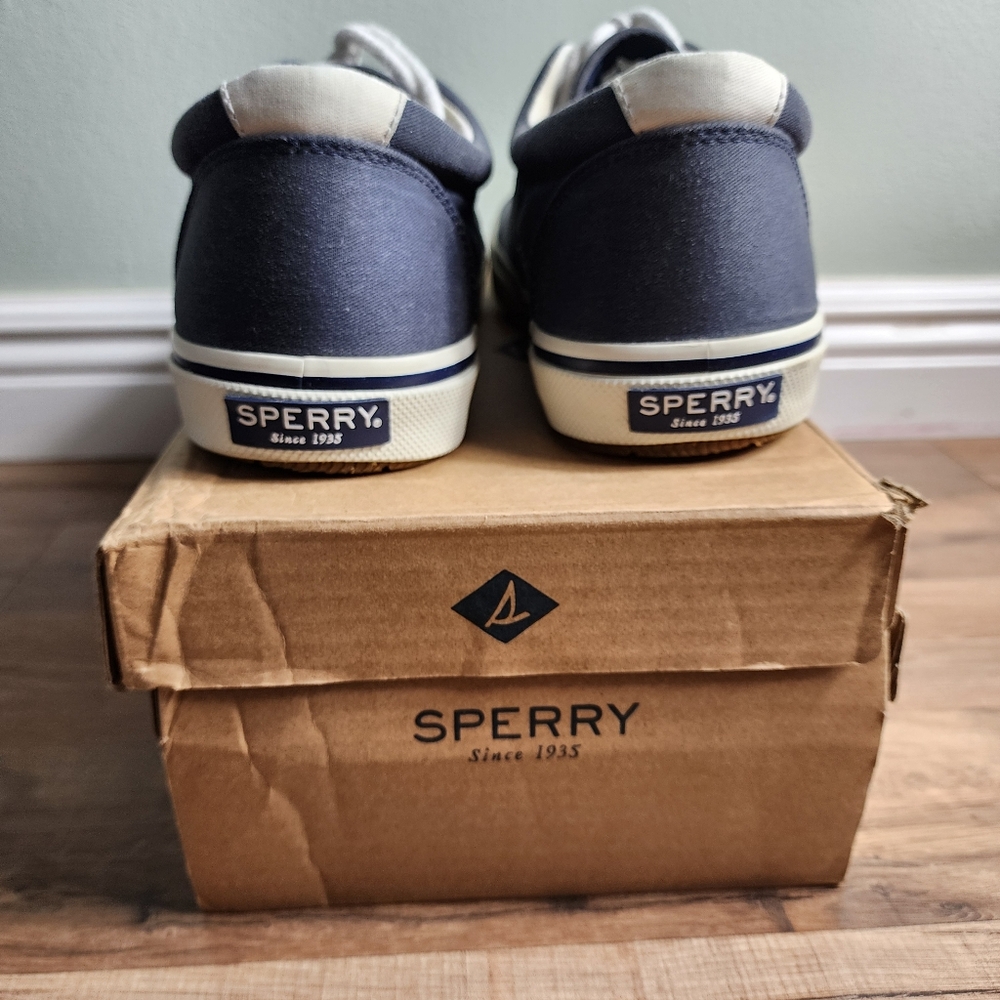 Men's Sperry Halyard CVO Sneaker Washed Navy Size 12 - Picture 10 of 11